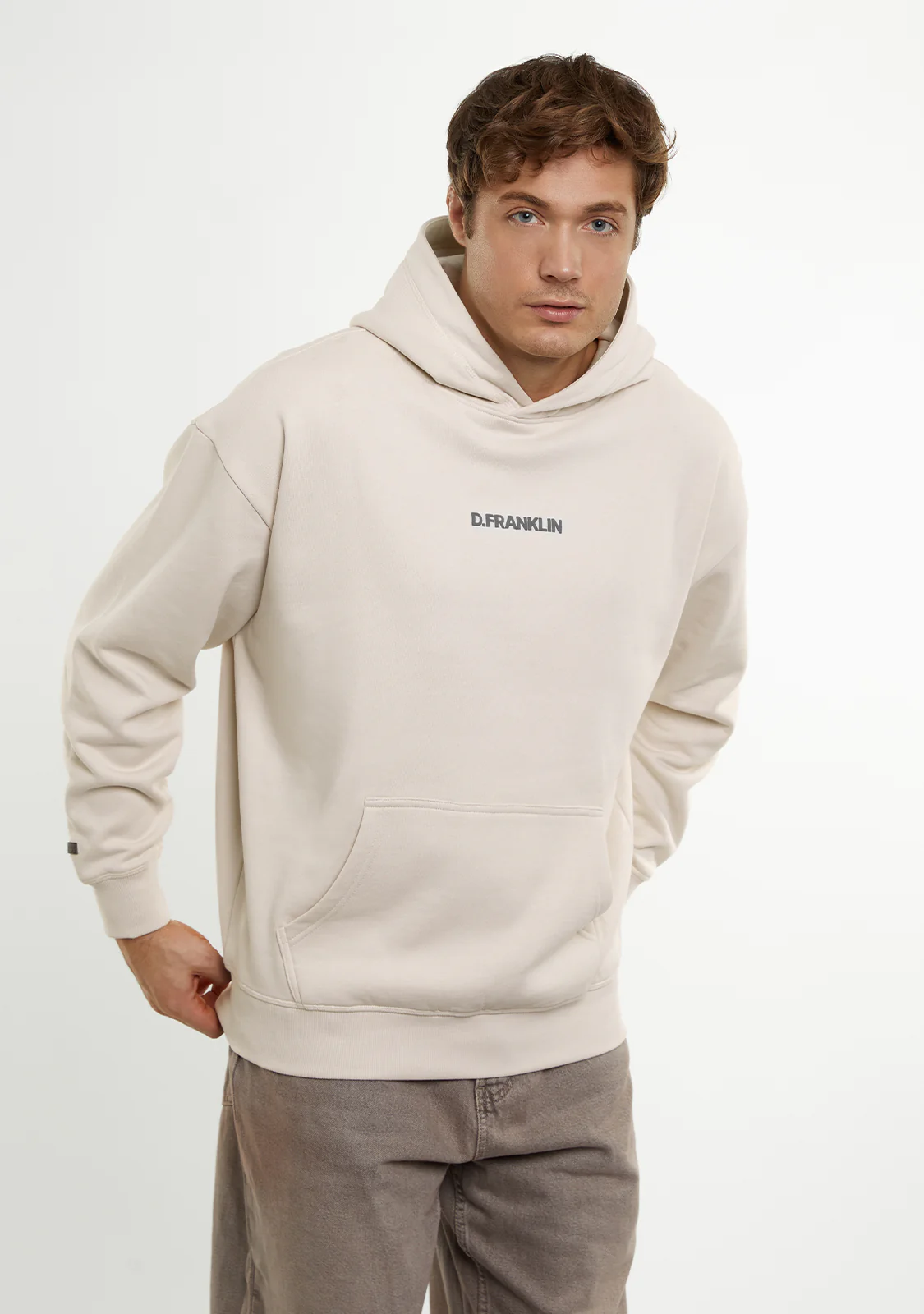 Classic Oversize Hoodie Ice Grey - Image 4