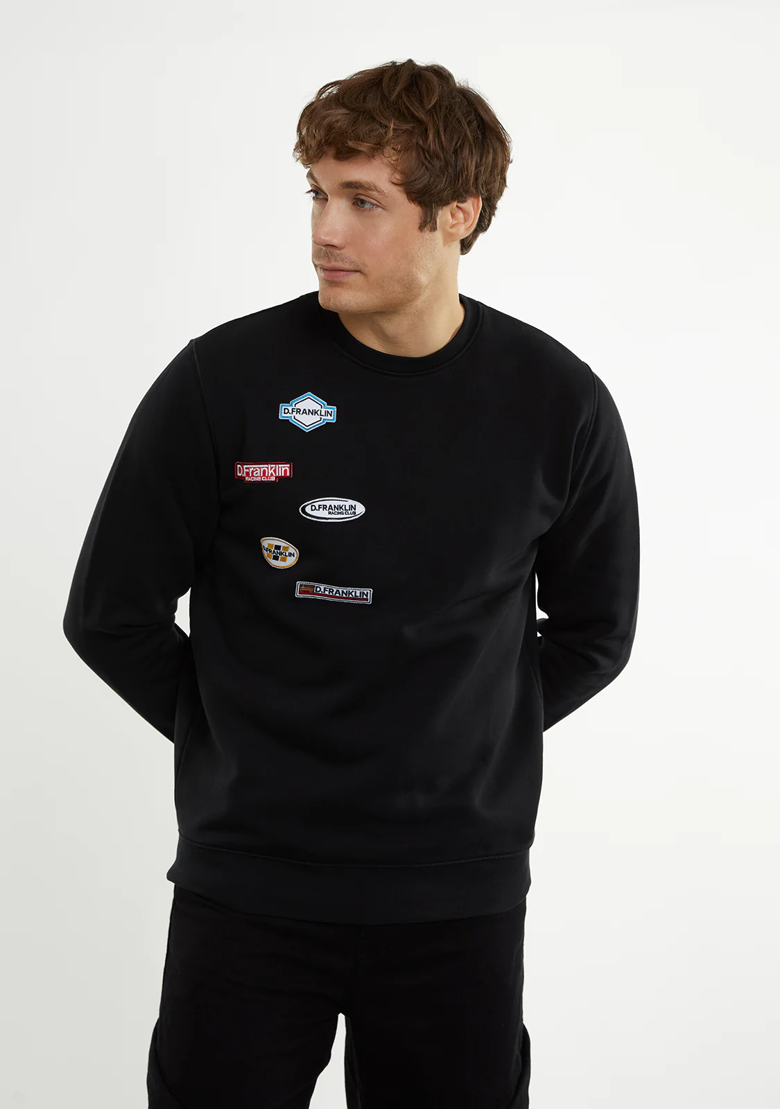 Crewneck Racing Club Sweatshirt Black - Image 4