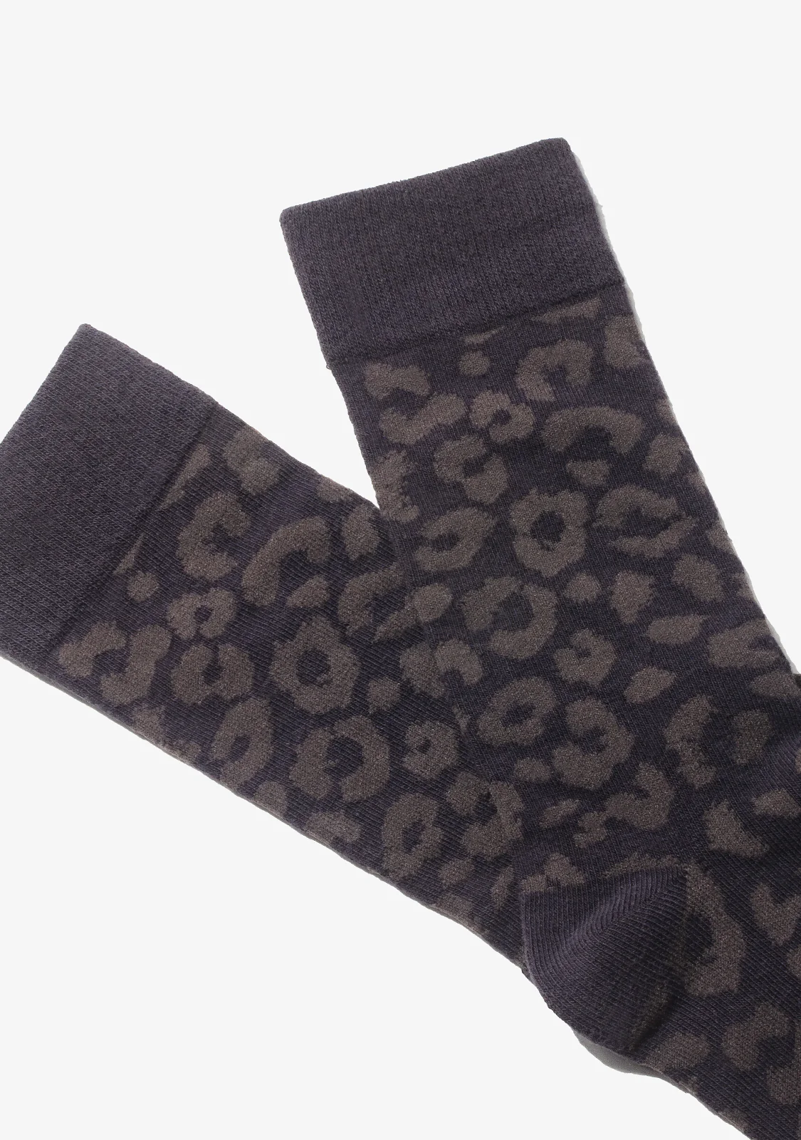 Leopard Socks Anthracite - Image 2