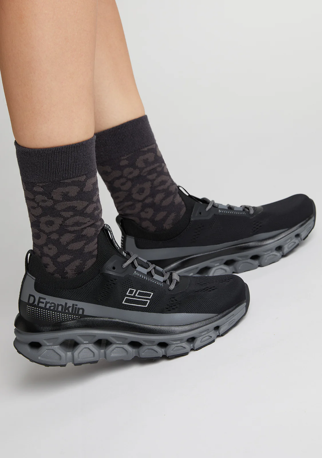Leopard Socks Anthracite - Image 3