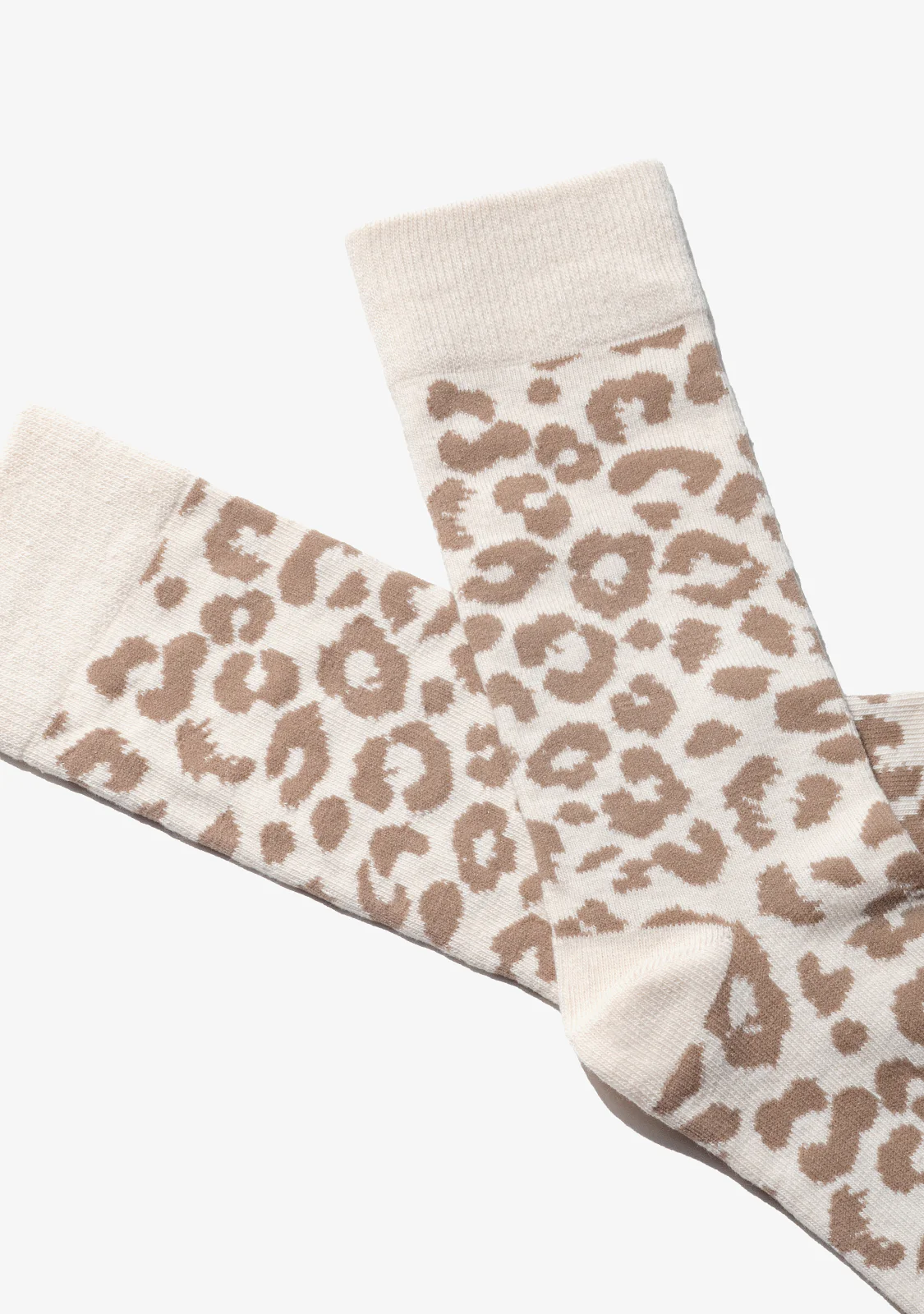 Leopard Socks Beige - Image 2
