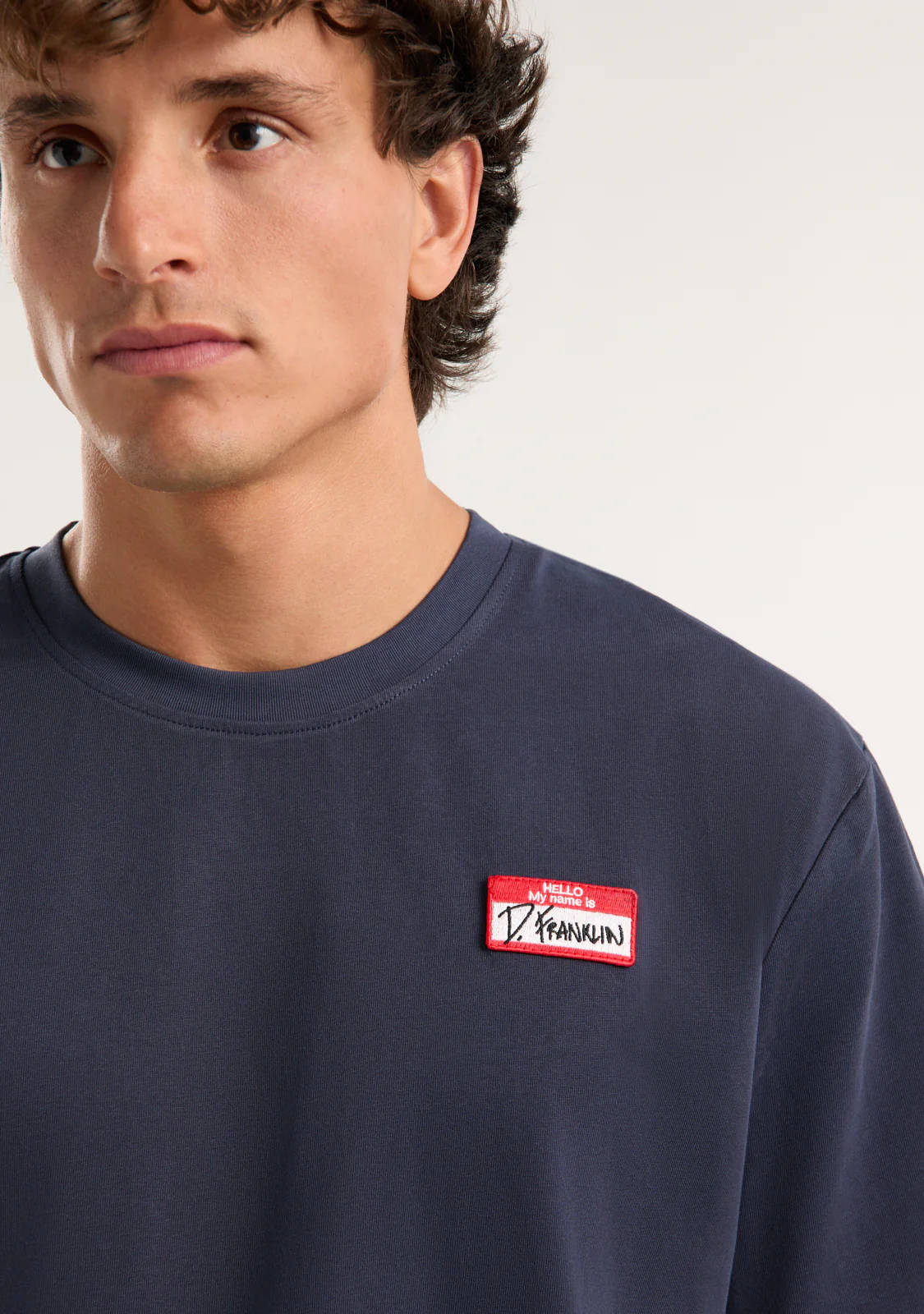 My Name Is Patch T-Shirt Navy - Image 4