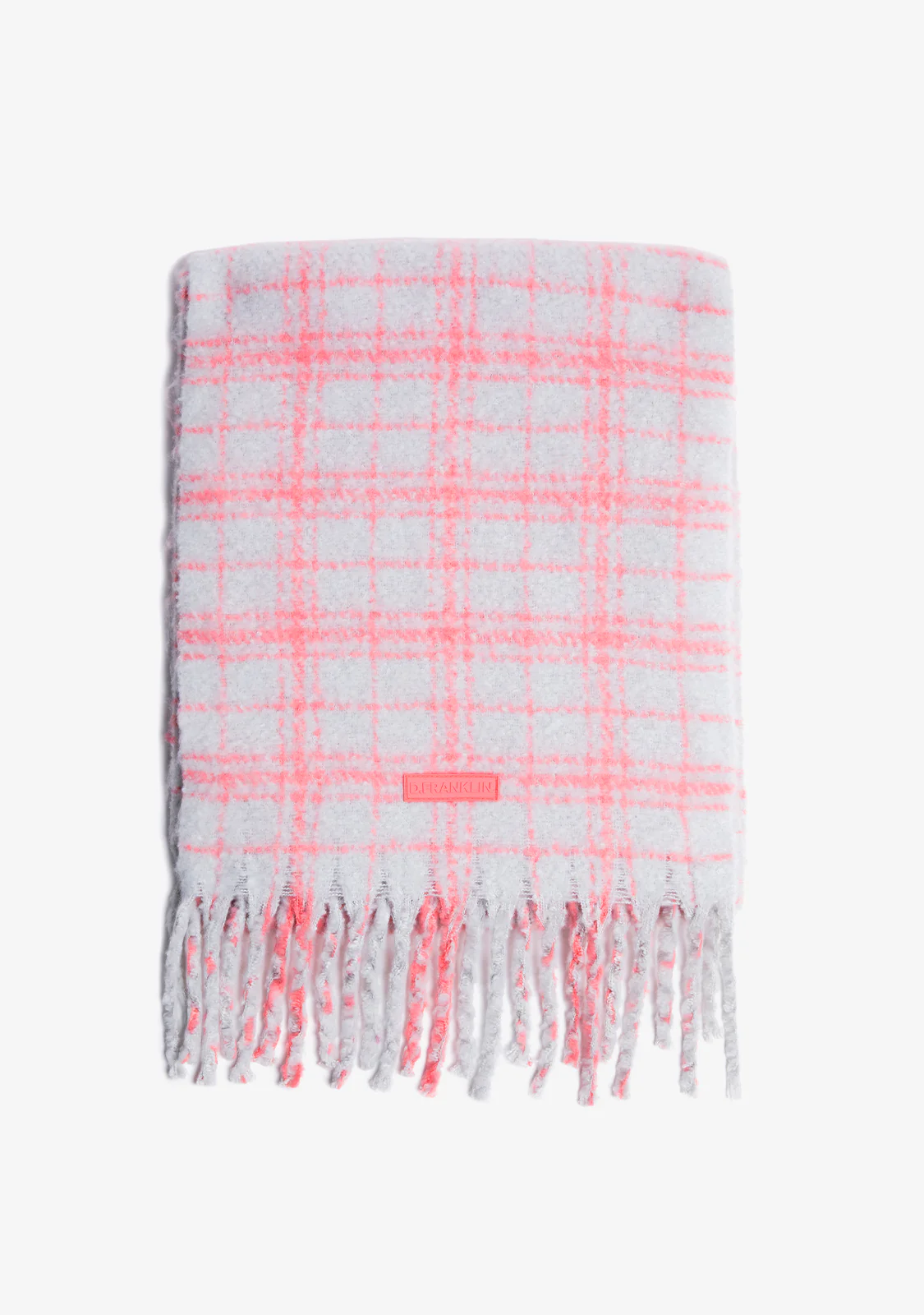 Nordic Bomb Plaid Scarf Grey - Image 2