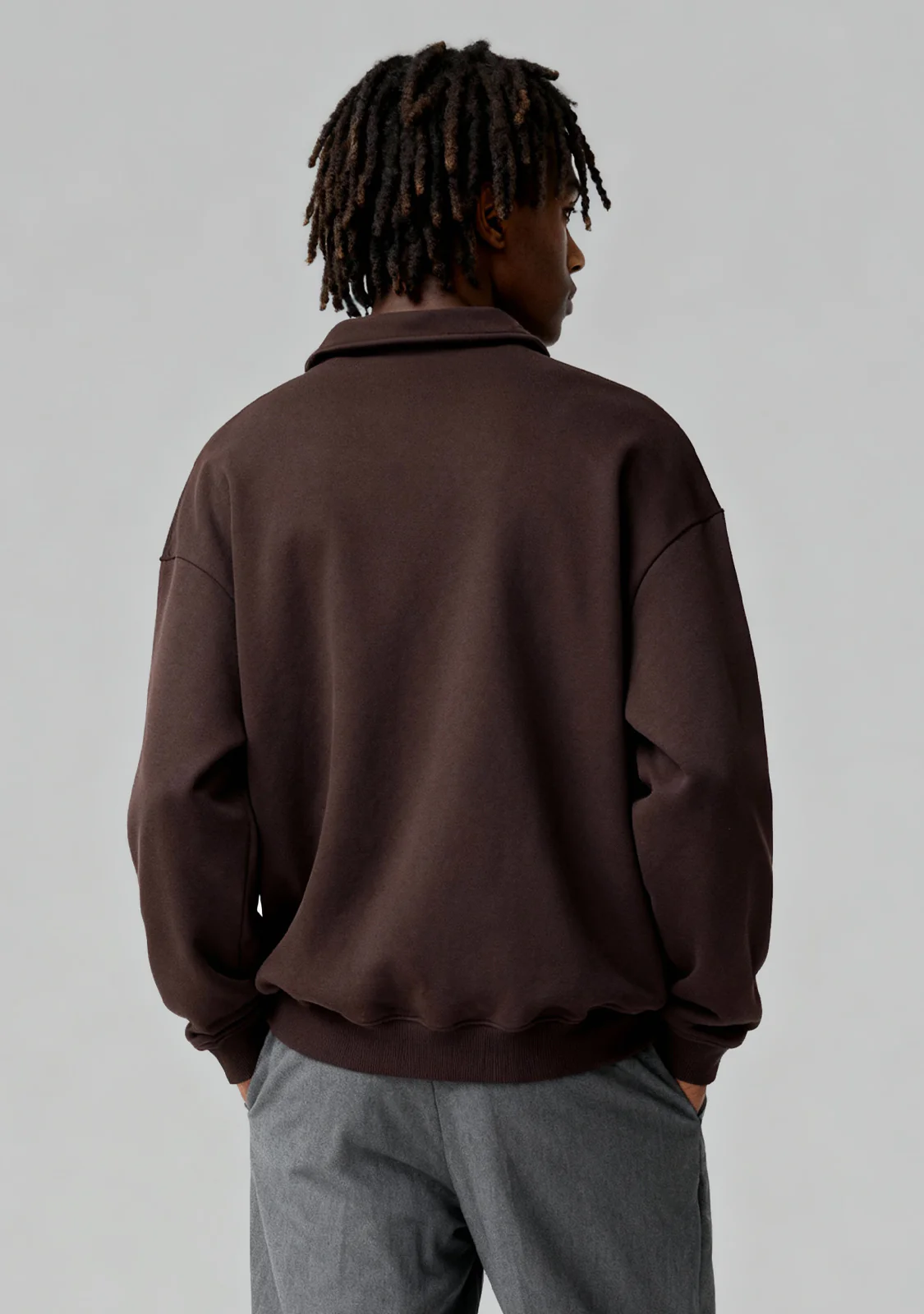 Polo Sweatshirt Brown - Image 4