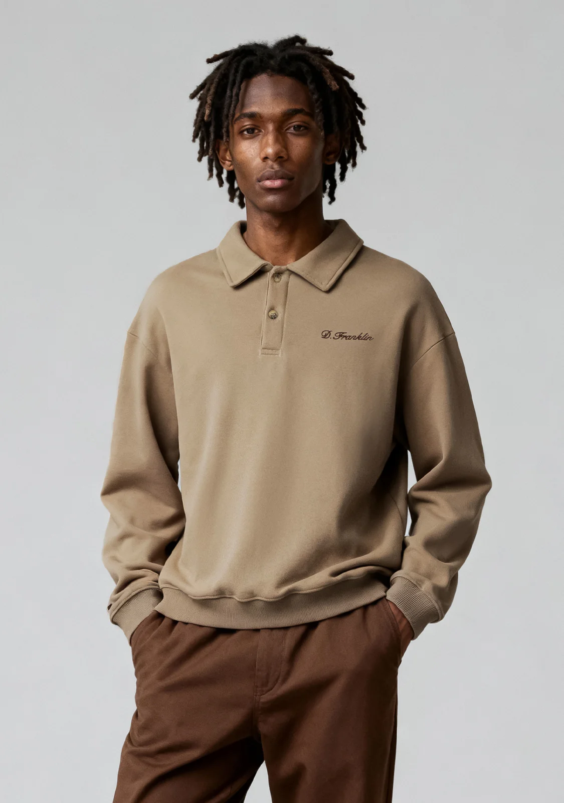 Polo Sweatshirt Sand - Image 2
