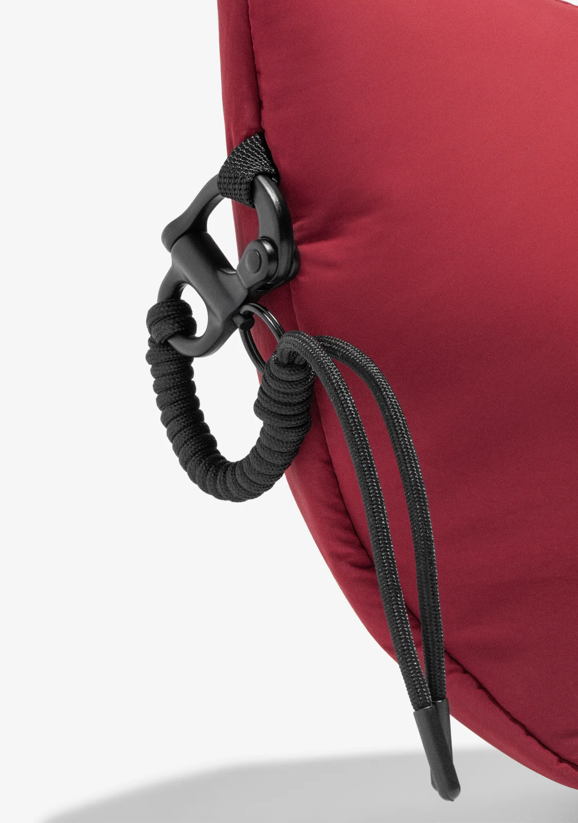 Round Nylon Crossbody Bag Red - Image 4